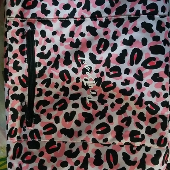 Tennis & Badminton Bag Pink Leopard set of 3 - Picture 2 of 4